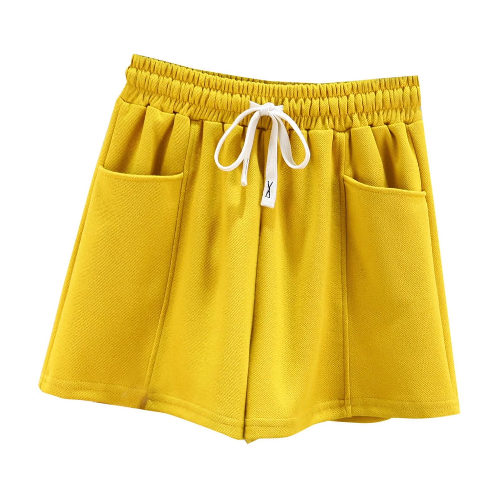 Summer Shorts for Women High Waist Drawstring Lounge Shorts Flowy Wide Leg Short Pants with Big Pockets